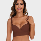 Full-Coverage Back Smoothing Bra- Black+Brown (2 Pack)